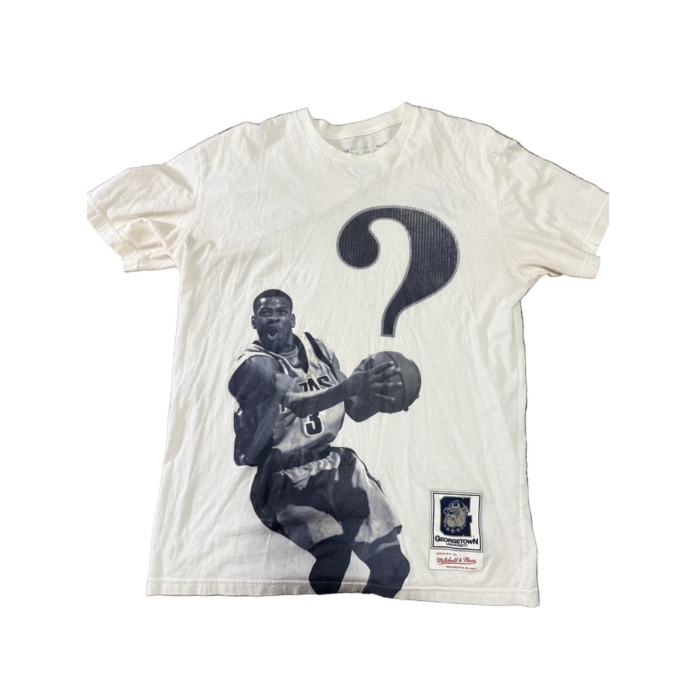 Mitchell & Ness The Answer Allen Iverson Georgetown T-Shirt White L Cotton